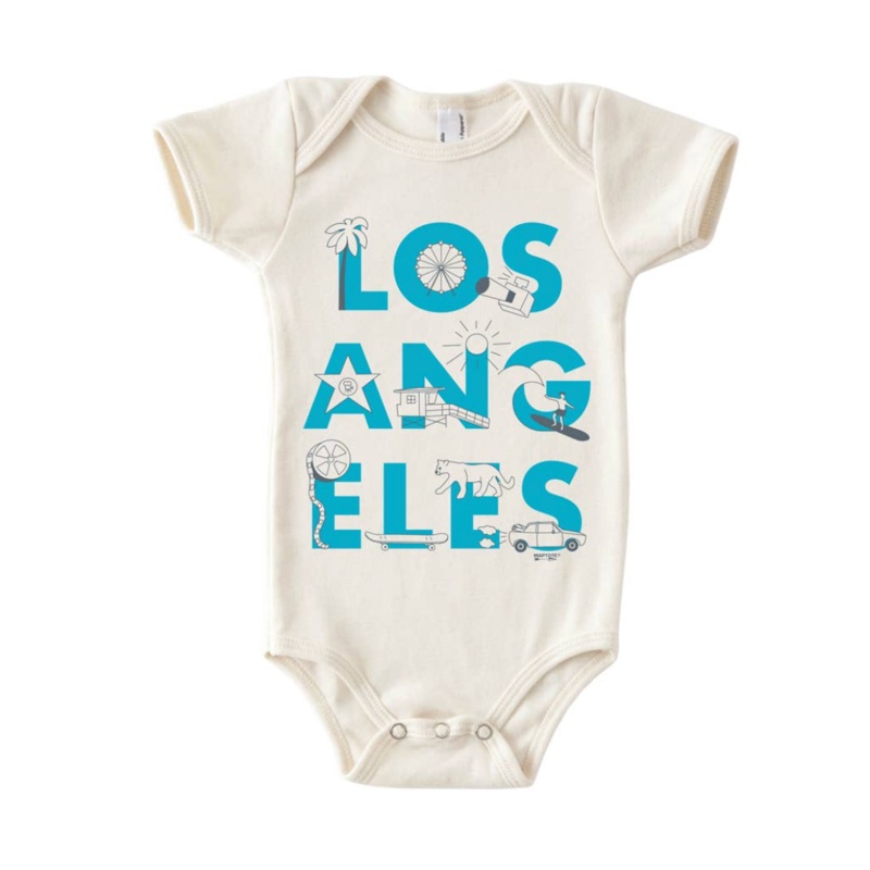 Los Angeles Font One-Piece: 6-12 months