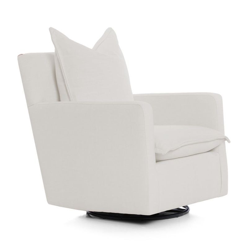 Quick Ship Nola Swivel Glider High Performance Ivory Wood