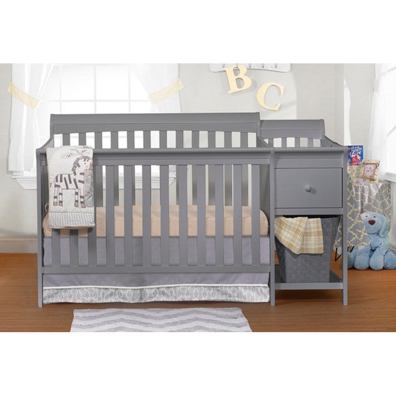 Sorelle Florence 4 In 1 Crib & Changer in Grey
