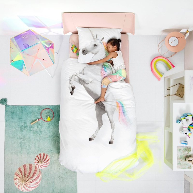 Unicorn duvet cover set: Twin (68″ x 86″ + 1 standard Pillowcase)