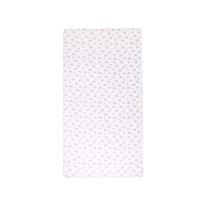 Bamboo Fitted Crib Sheets – Pink Rainbow