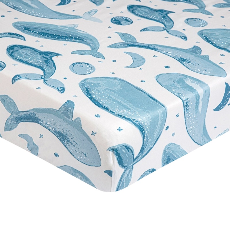 Caspian Crib Sheet | Whale