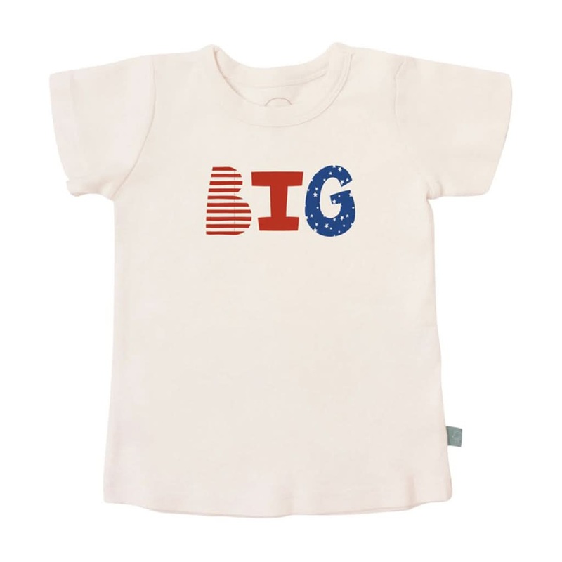 Finn & Emma Short Sleeve Graphic T-Shirt – Big – Red / White / Blue 12 – 24M