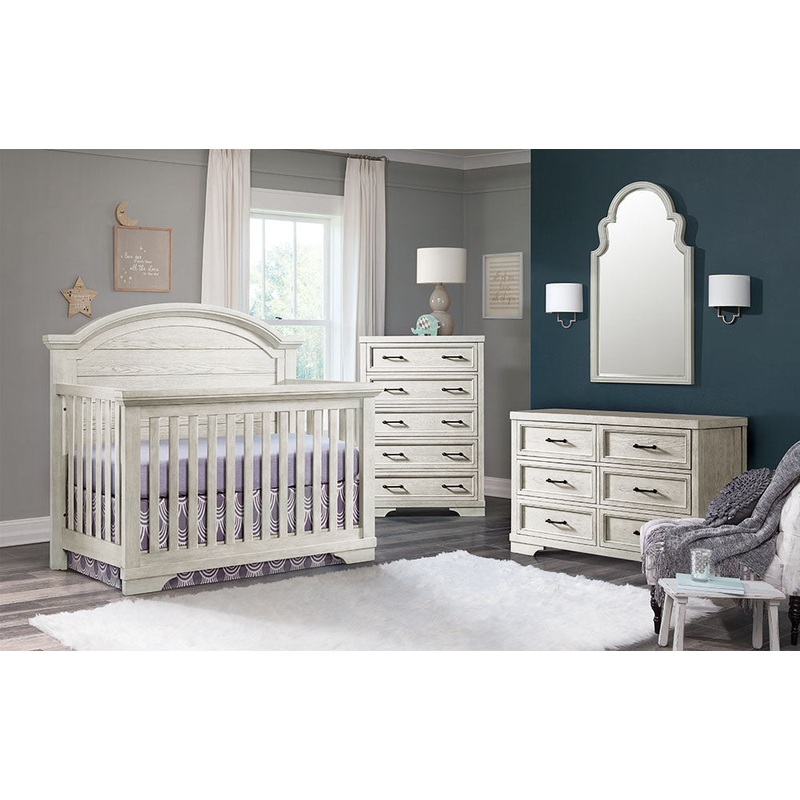 Westwood Foundry 3 Piece Arched Crib Nursery Set in White Dove