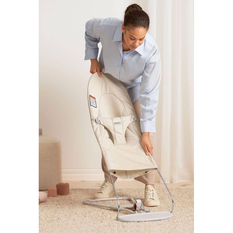 BabyBjrn Extra Fabric Seat for Bouncer Balance Soft Tri-Fabric Light Beige