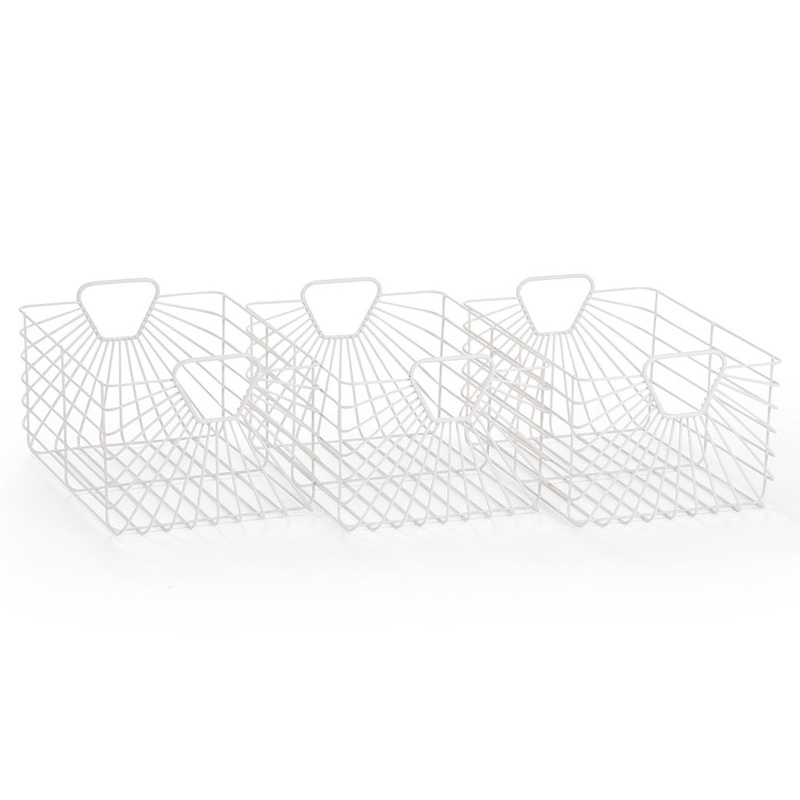 Central Park Storage Baskets (Set Of 3) White