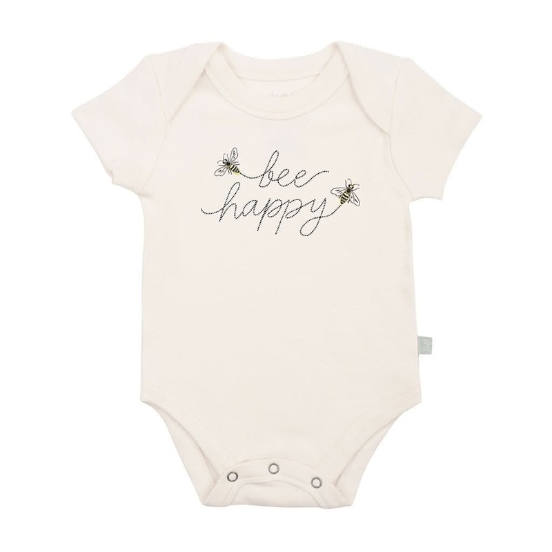 Finn & Emma Short Sleeve Graphic Bodysuit, Bee Happy 0-3 Months