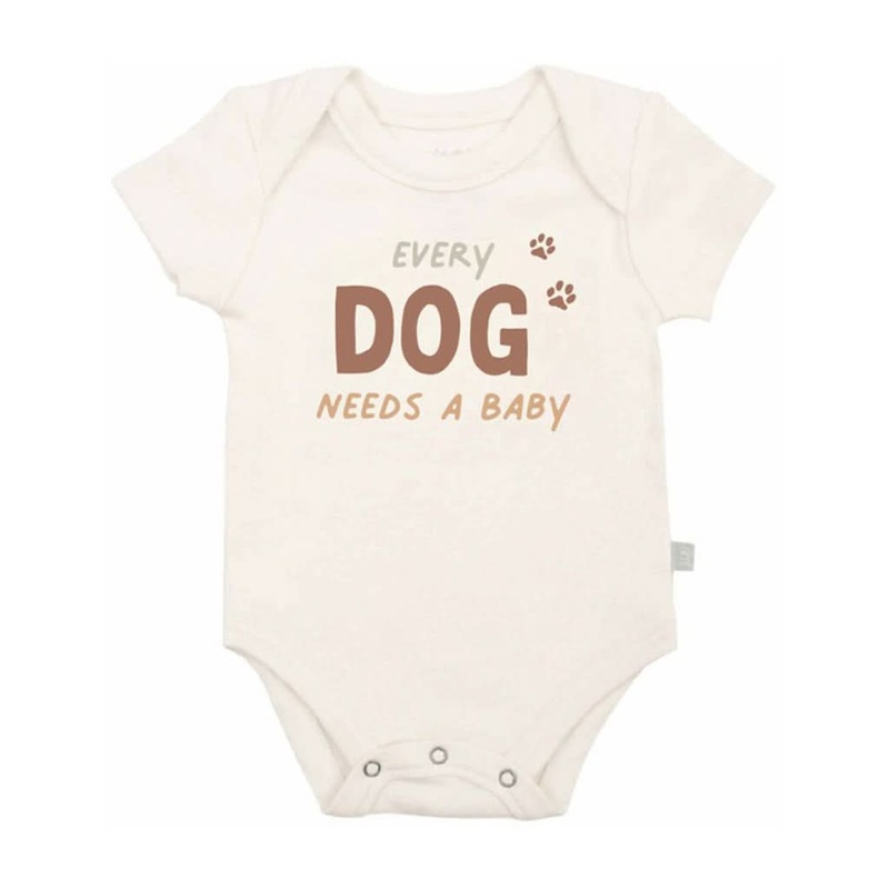 Finn & Emma Short Sleeve Graphic Bodysuit – Every Dog Needs A Baby NB
