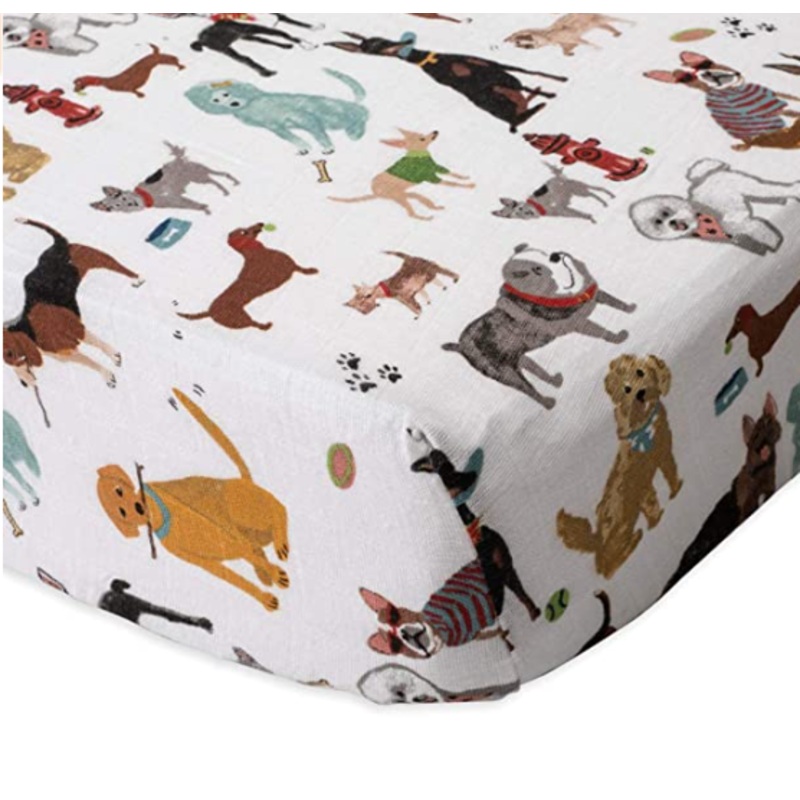 Little Unicorn Cotton Muslin Crib Sheet in Woof
