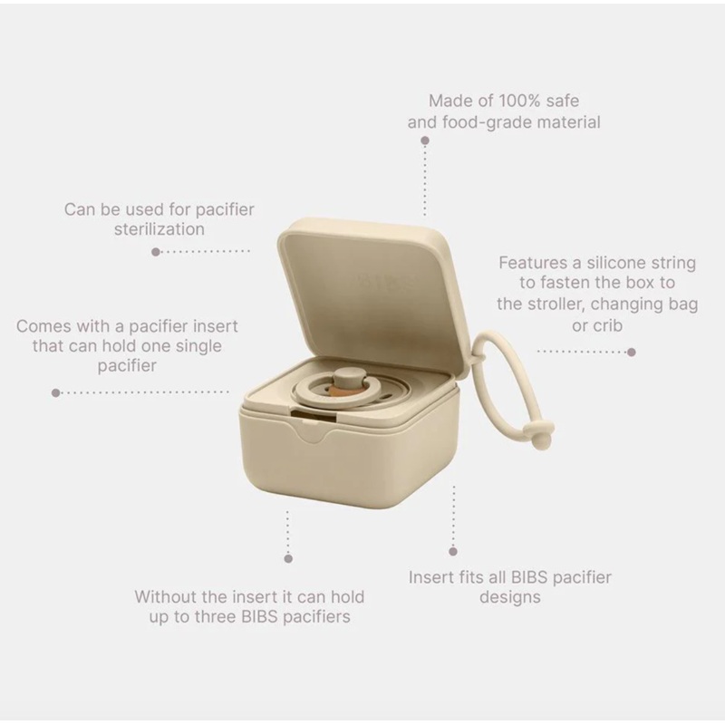 BIBS Pacifier Box Ivory