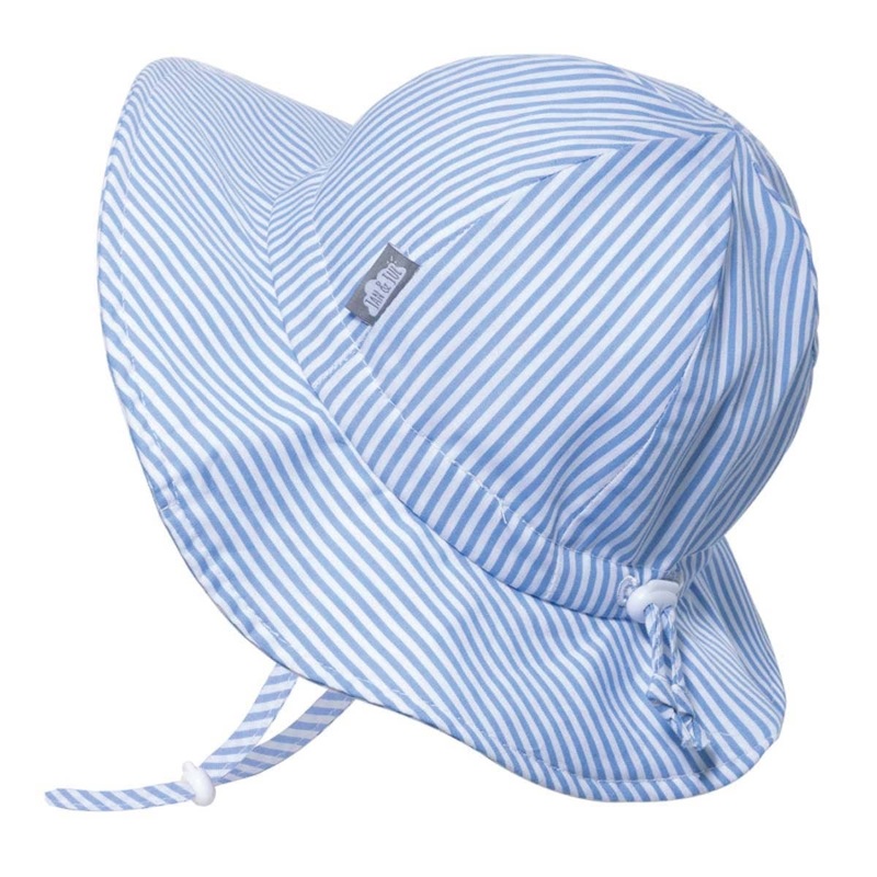 Blue Stripes | Cotton Floppy Sun Hat M