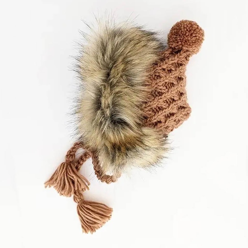 Huggalugs Hand Knit Bonnet | Pecan 0-6 Months