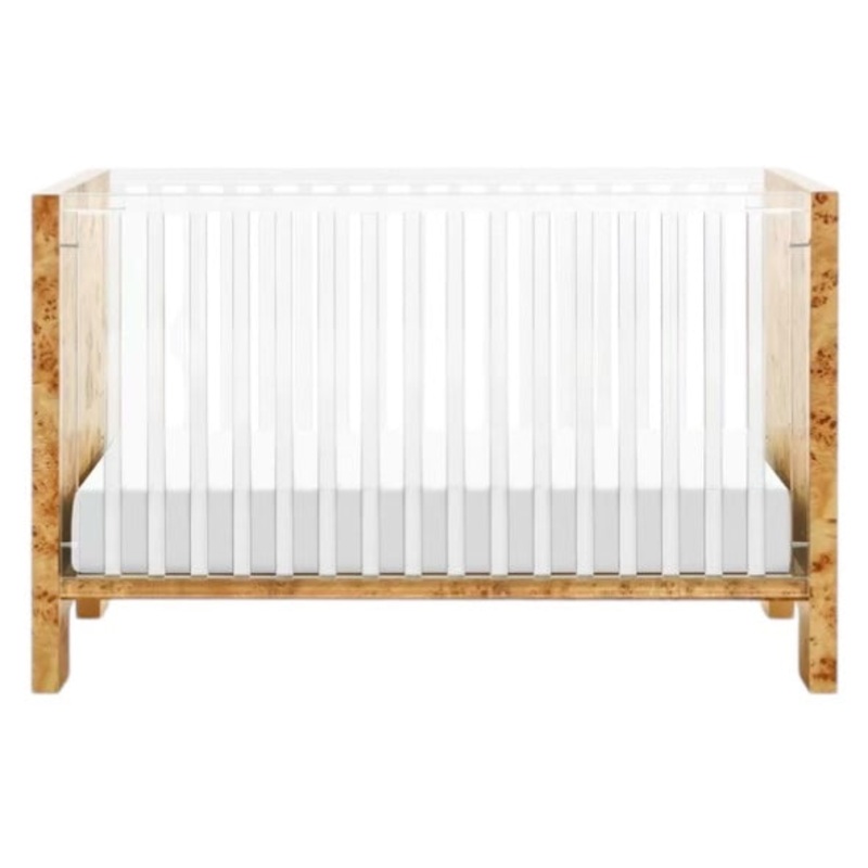 Nursery Works Altair Crib Clear Acrylic with Burl