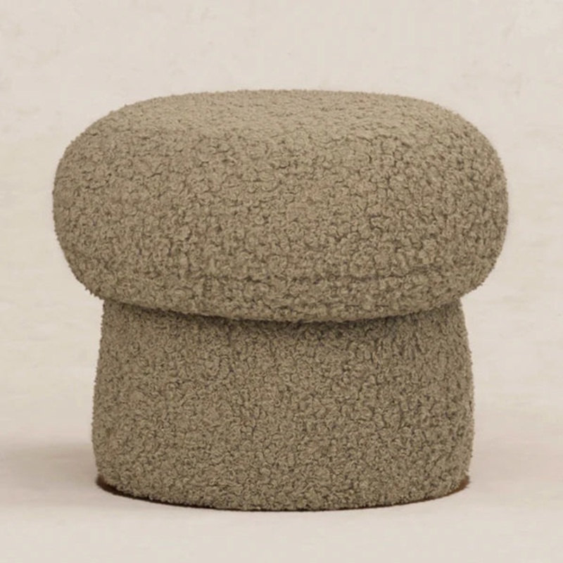 Babyletto Mushroom Mini Pouf Latte Teddy Loop