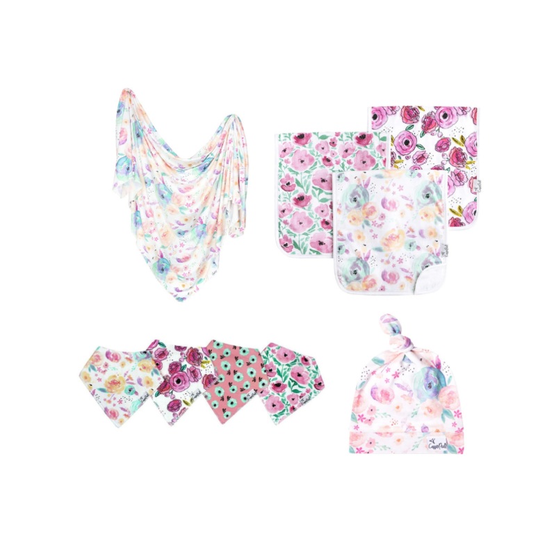 Copper Pearl – Bloom Collection Baby Bandana Bibs