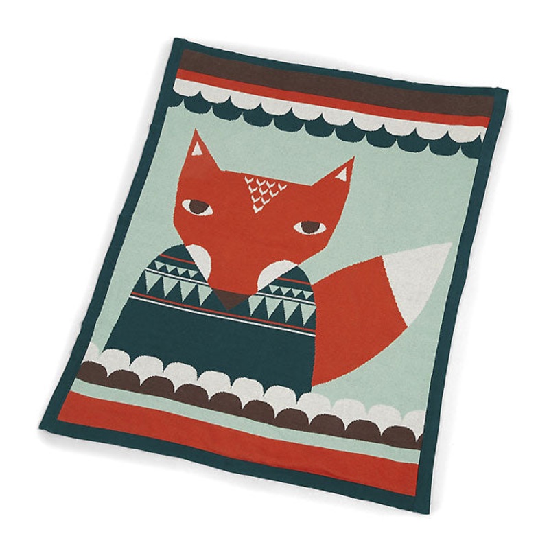 Mamas & Papas Knitted Blanket – Donna Wilson Print Small