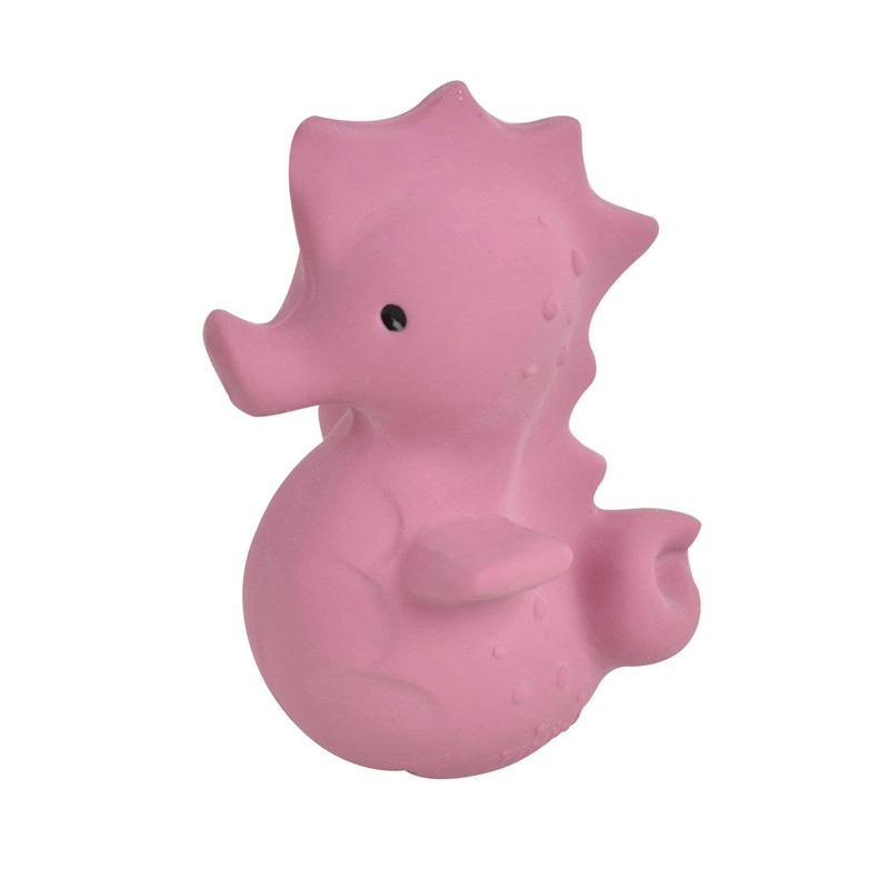 Tikiri Toys Seahorse – Natural Rubber Teether, Rattle & Bath Toy