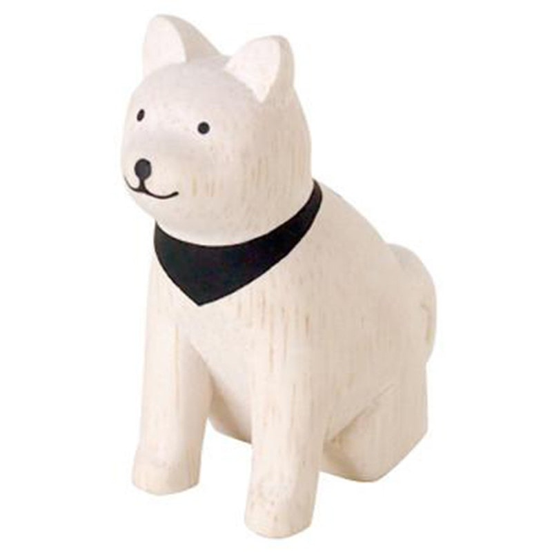 Wooden Animal Figures Akita Dog