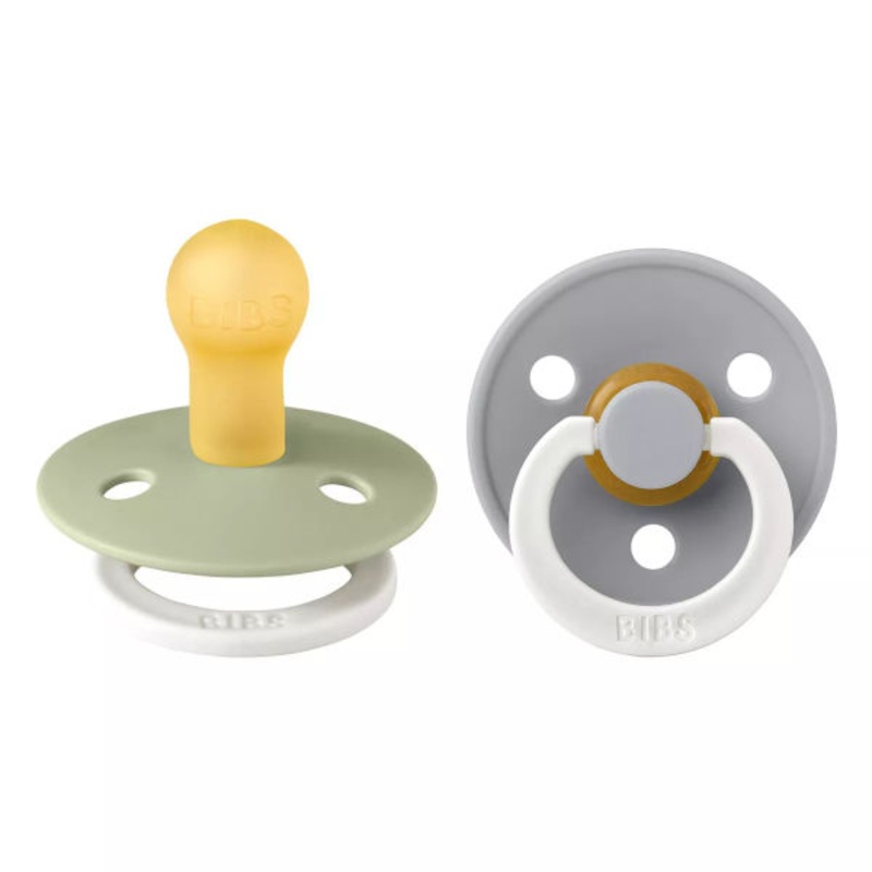 Bibs 2 Pack Stage 1 Glow Pacifier Sage /Cloud