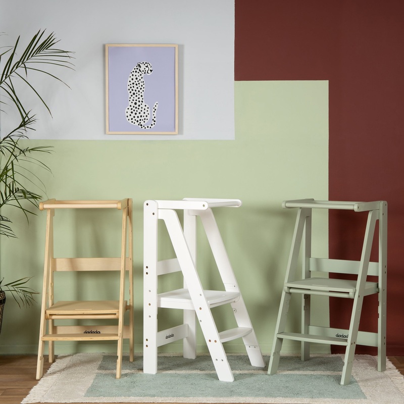 dadada Baby Folding Toddler Tower Natural