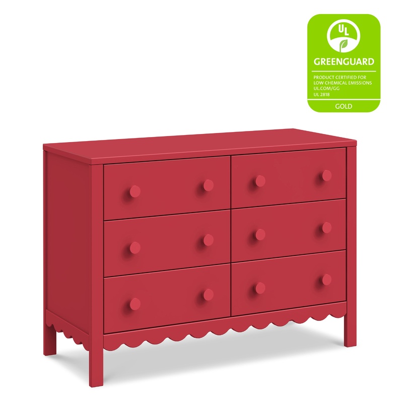 Davinci Sammy Scallop 6-Drawer Dresser Light Sage