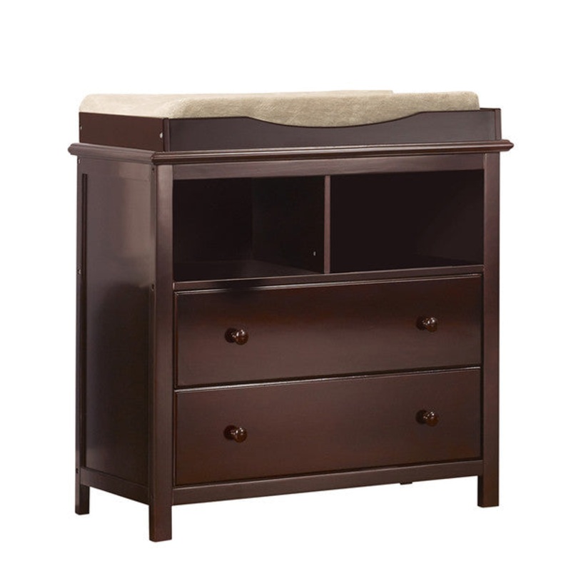 Sorelle Yorkshire Dresser with Galley Rail in Espresso
