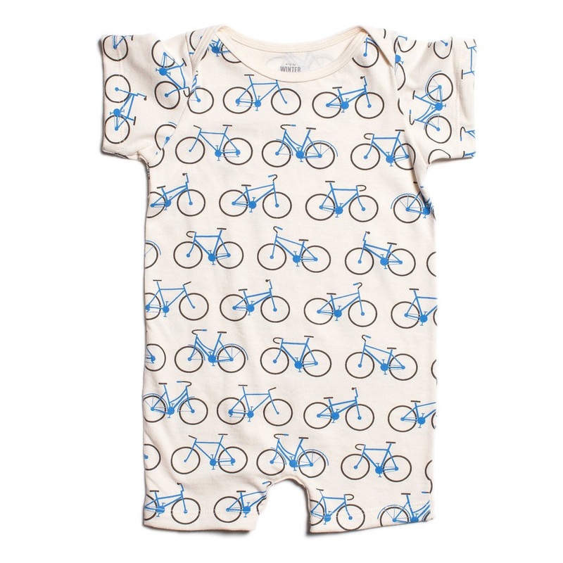 Summer Romper – Bicycles Blue – Choose Size –