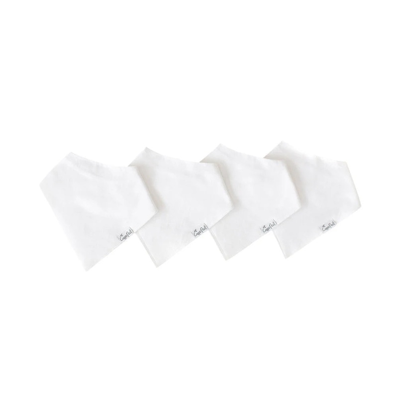Baby Bandana Bibs – White Basics