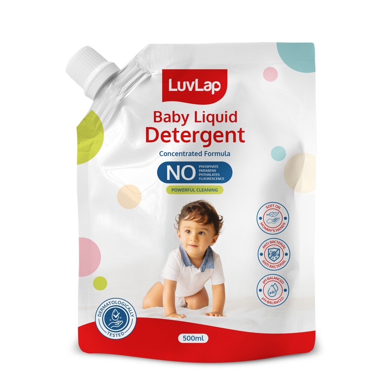 Baby Laundry Detergent Refill pack- 500ml, pH Balanced Dermatologically tested formula, No harsh chemicals, Safe for mommy’s hands & baby’s skin, Anti Bacterial, Enriched in Aloe Vera