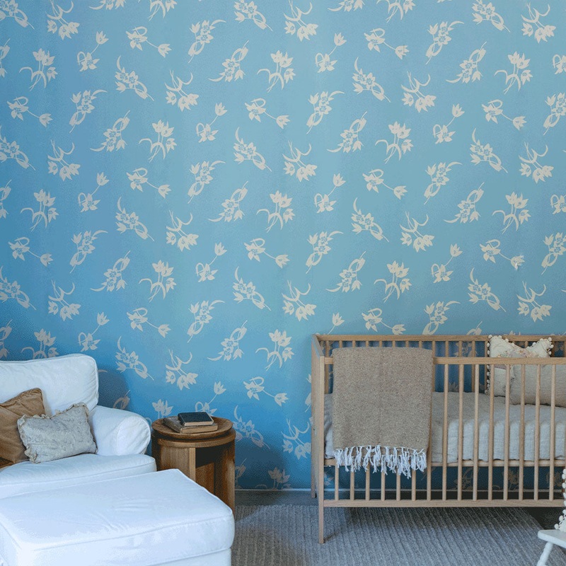 After The Rain Floral Mural Traditional Wallpaper