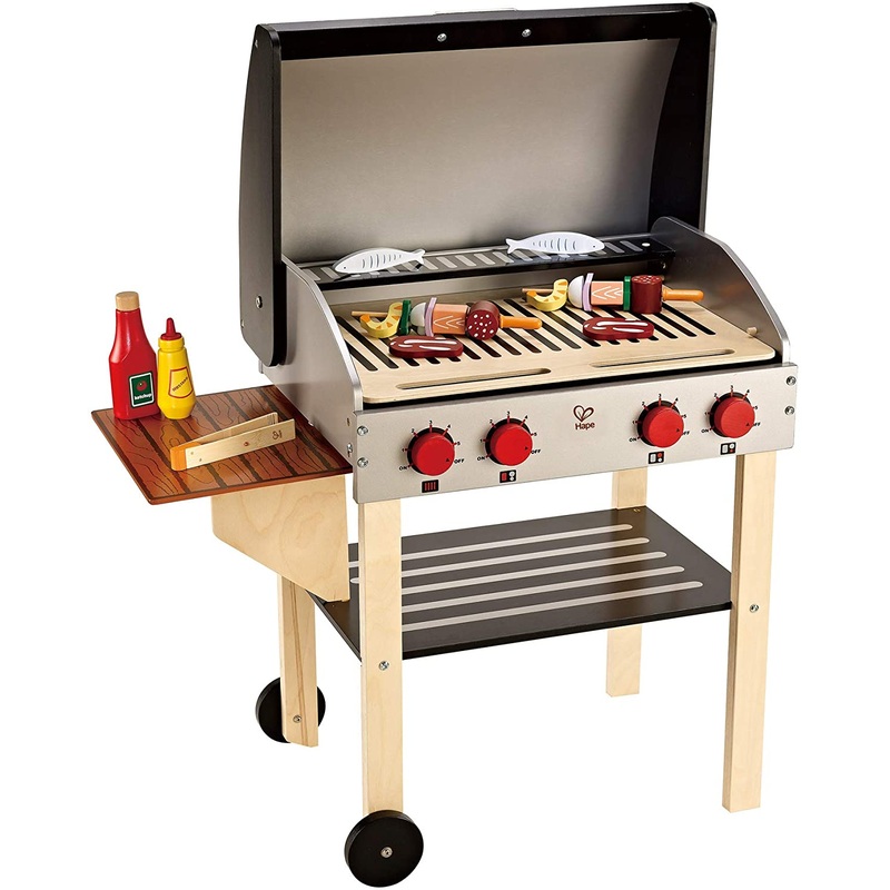 Gourmet Grill and Shish Kabob Wooden Play Kitchen