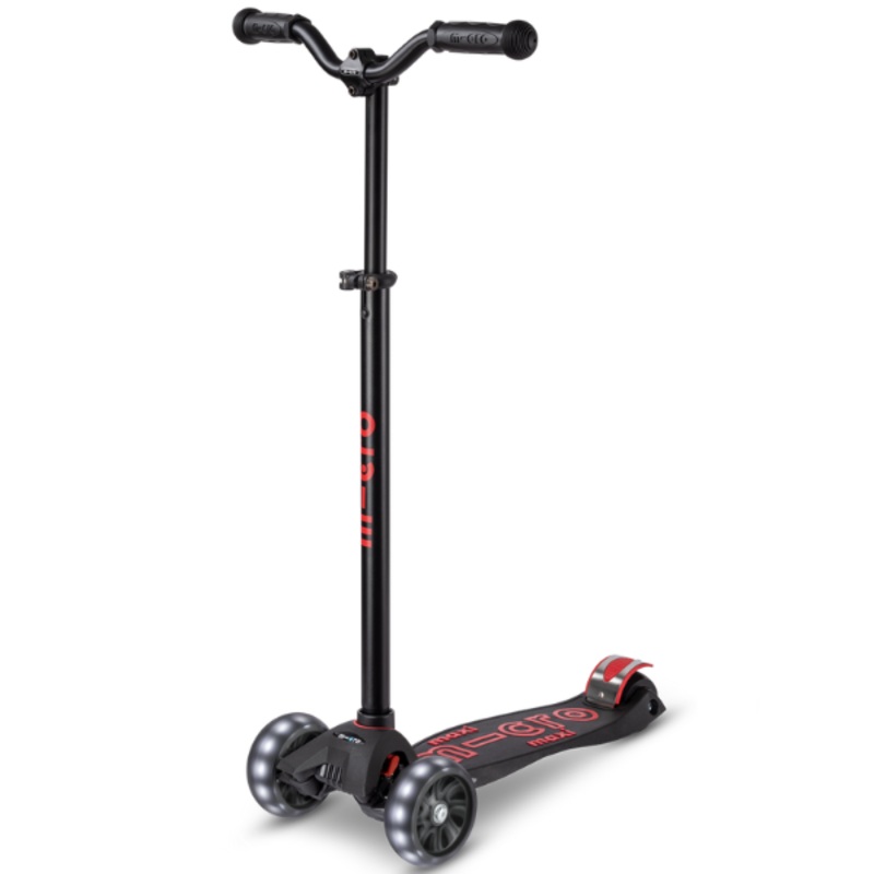 Micro Kickboard Maxi Pro LED Scooter Black/Red