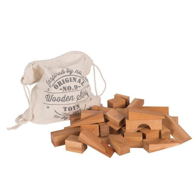 Wooden Blocks in Sack Natural