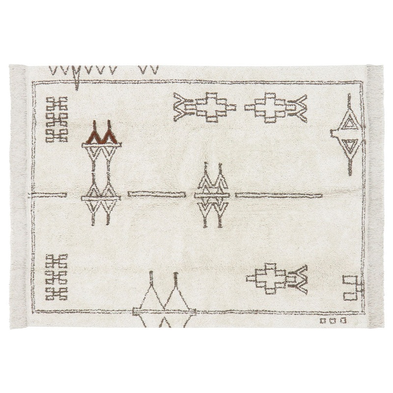 Kerman Nomad Washable Rug Natural Medium