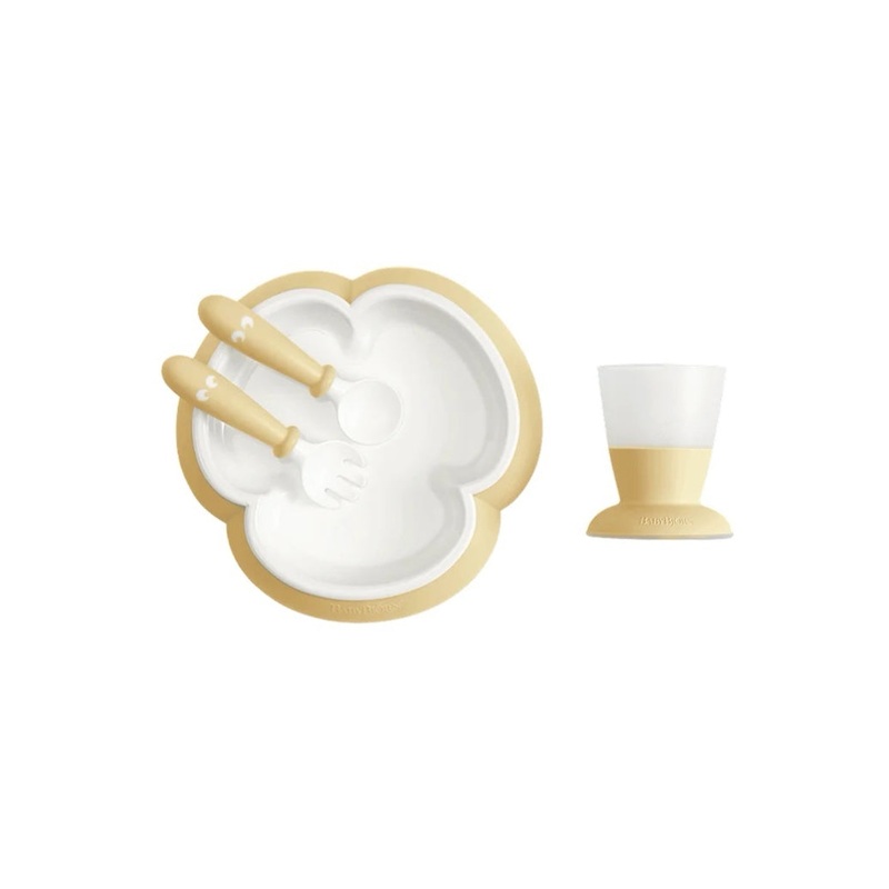 BabyBjrn Baby Feeding Set Powder Yellow