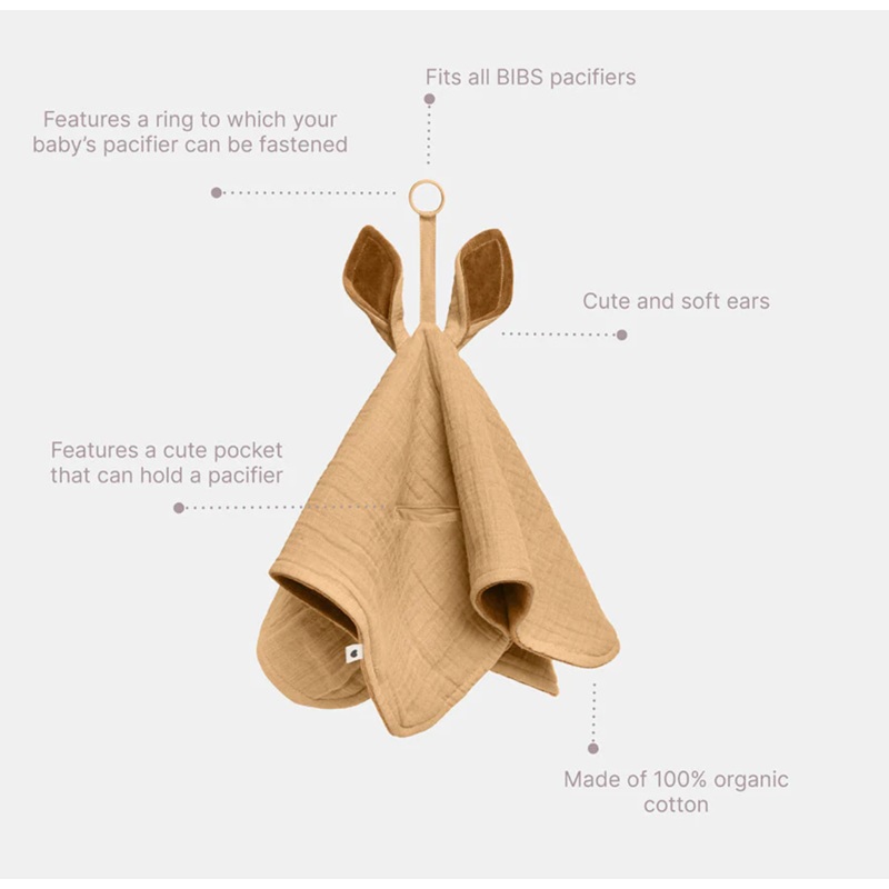 BIBS Cuddle Cloth Kangaroo Ivory