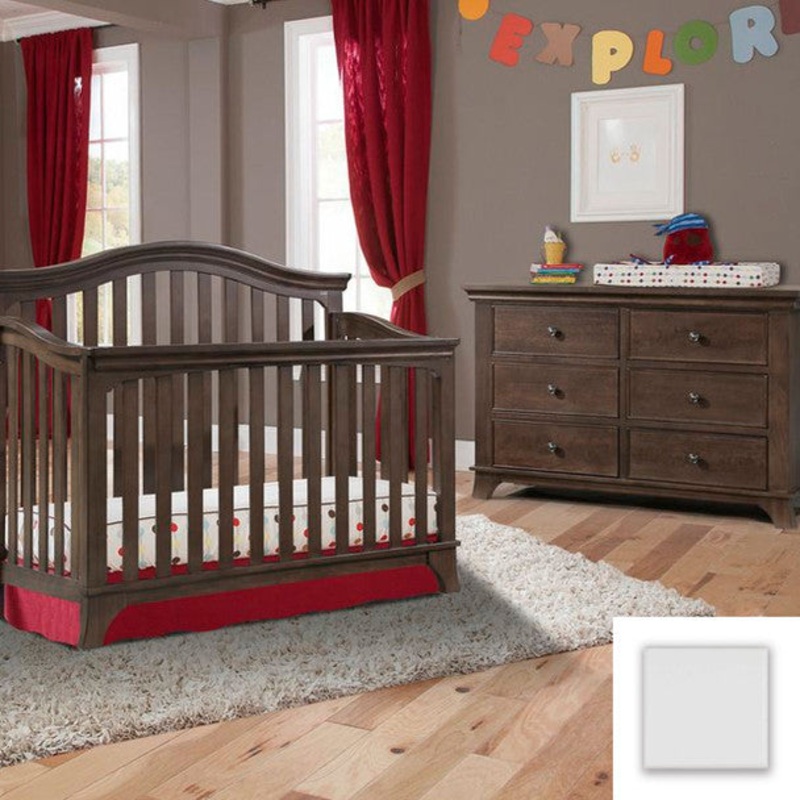 Westwood Kensington 2 Piece Nursery Set – Crib and Double Dresser in White
