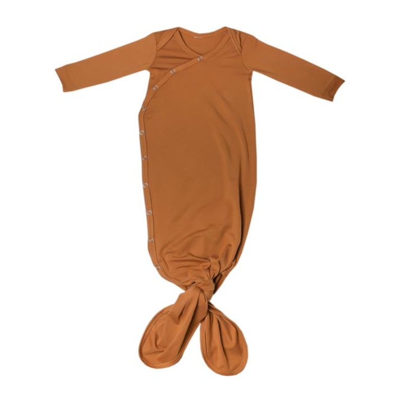 Copper Pearl Knotted Gown – Camel
