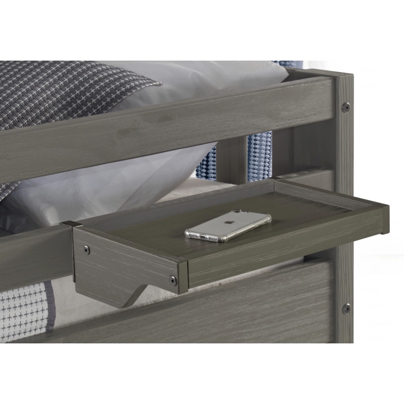 Innovations Bedside Tray for Bunk Beds and Lofts Brushed Gray