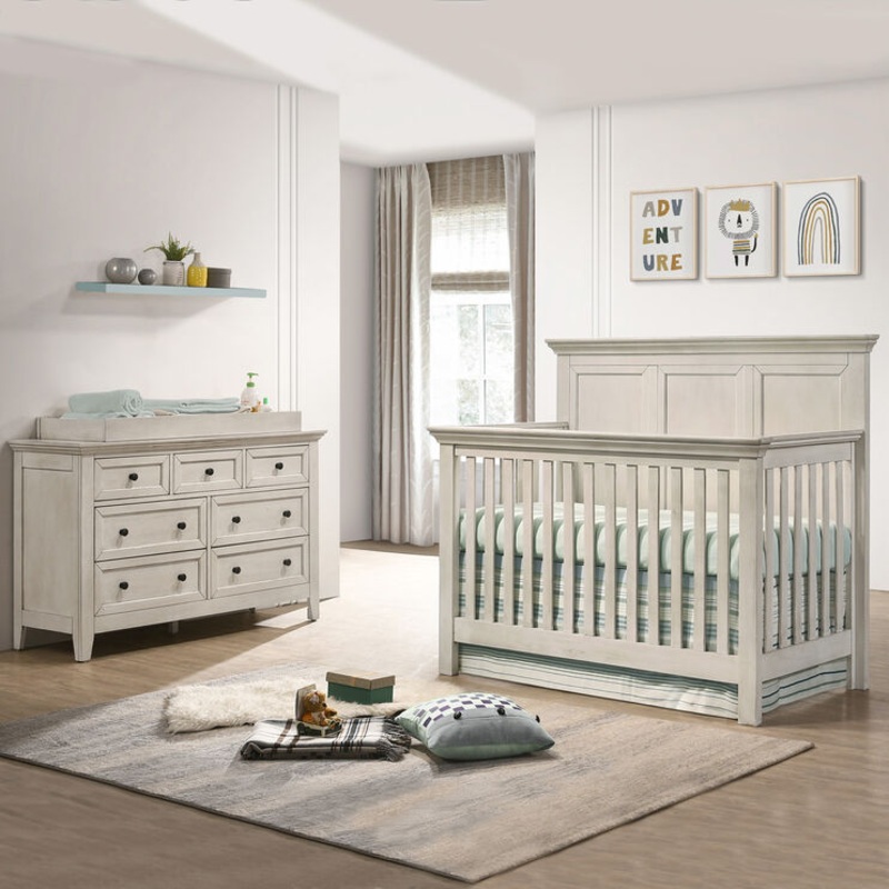 Westwood Design San Mateo Crib and Dresser Set Rustic White