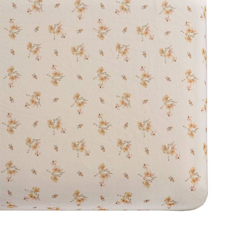 Jersey Crib Sheet Dainty Floral