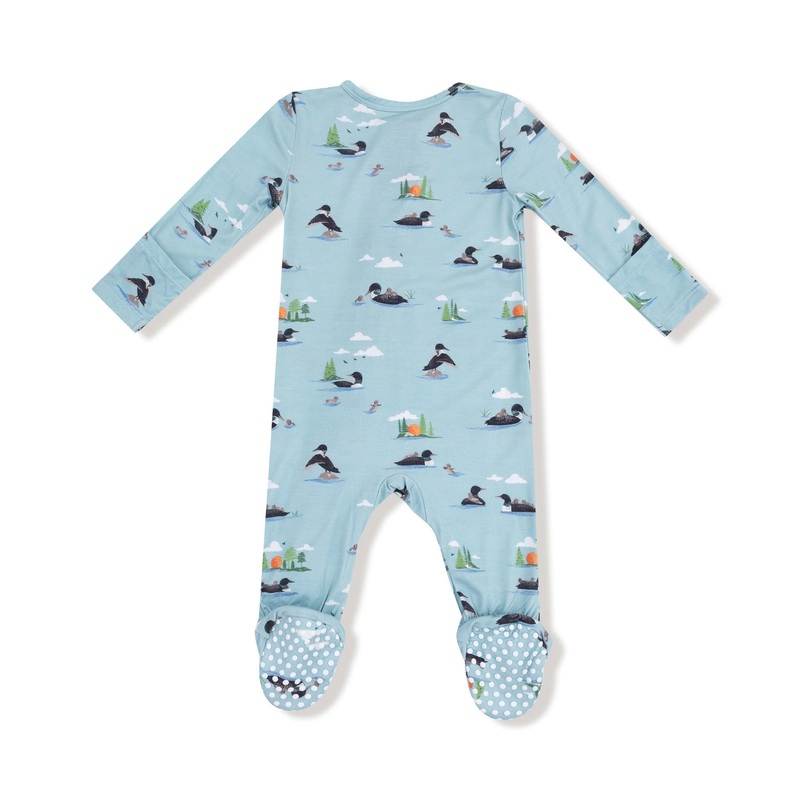 Loons Zipper One Piece Footie NB