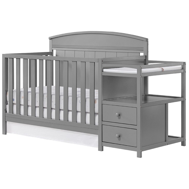 Oxford Baby Pearson Crib and Changer – Dove Gray