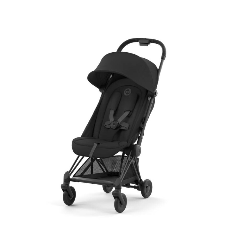 Coya Travel Stroller Matte Black + Cozy Beige