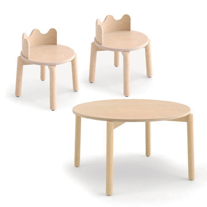 Moss Table & Chairs Bundle Birch