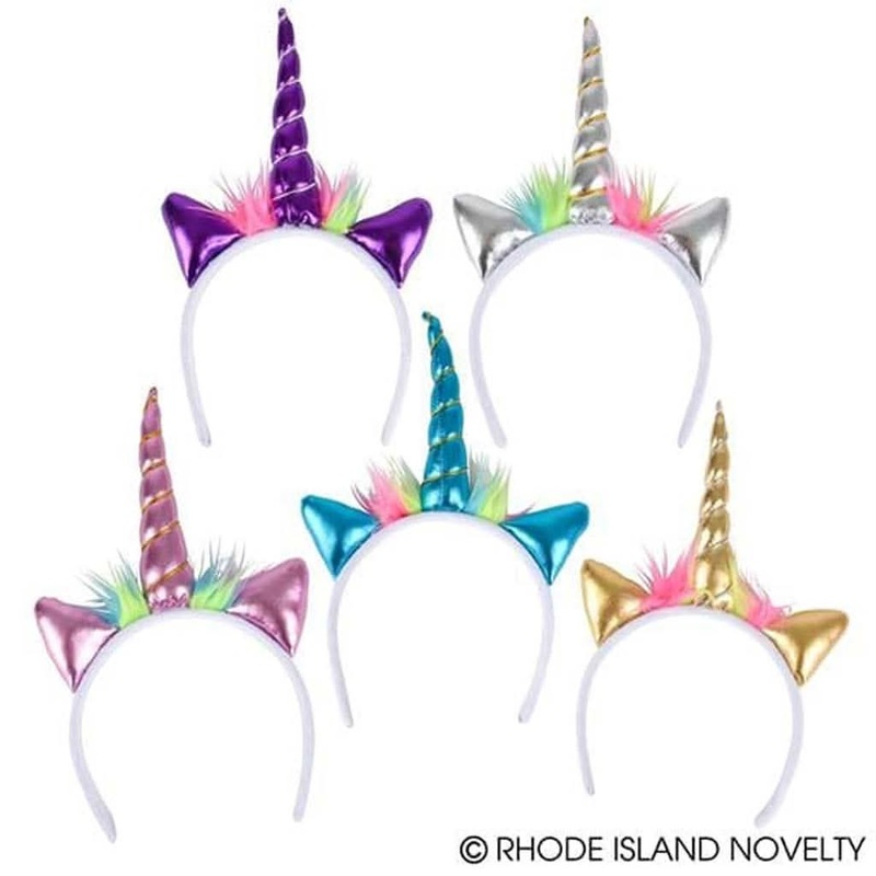 The Toy Network Metallic Unicorn Headbands, Multicolor
