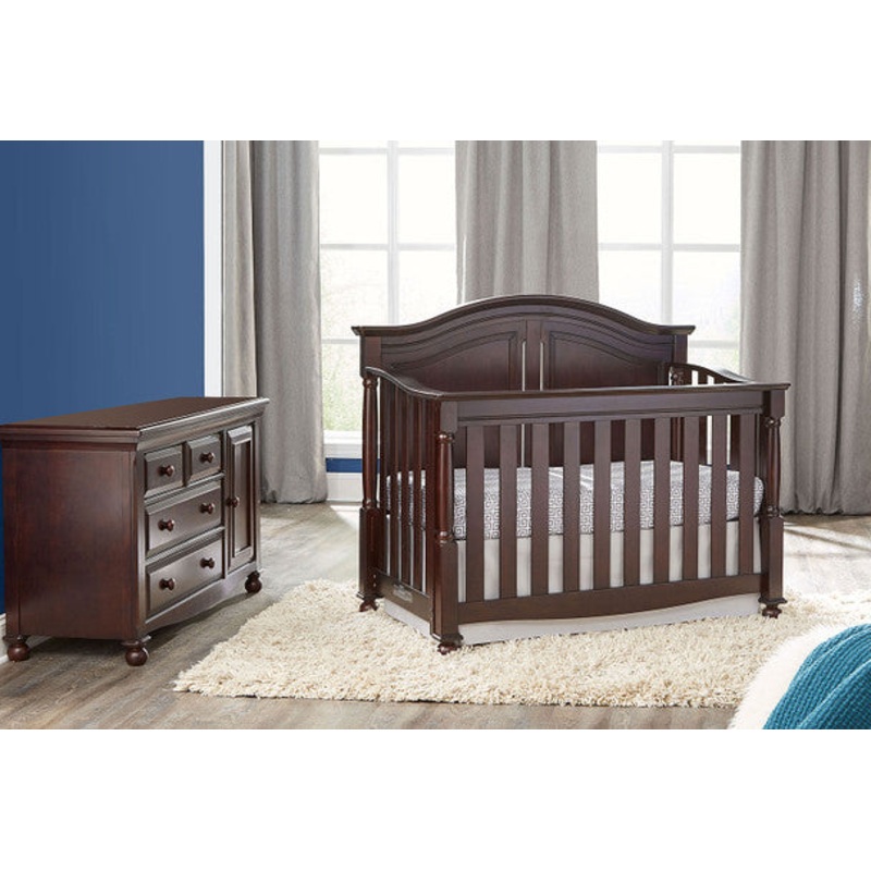 Westwood Monterey Collection 2 Piece Nursery Set Crib and Dressing Combo in Chocolate Mist