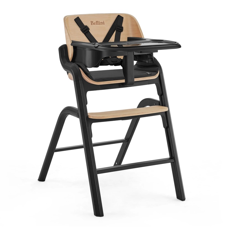 Bellini Parma 3-in-1 High Chair Black and Natural