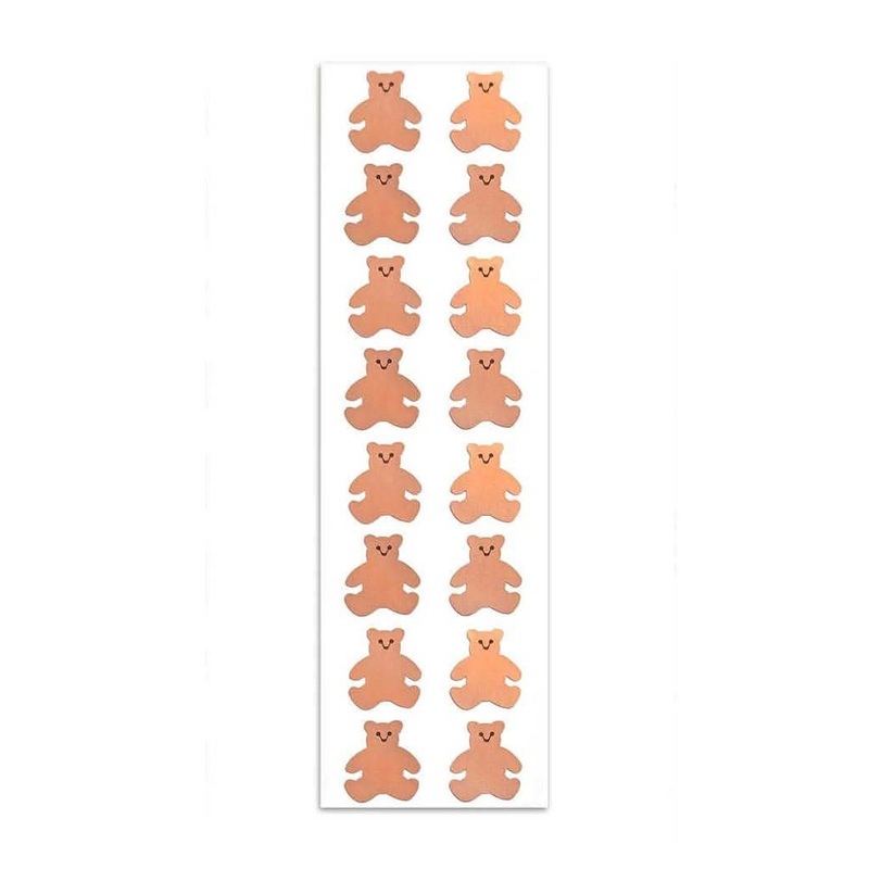 Mrs. Grossman’s Strip of Rose Gold Bear Stickers