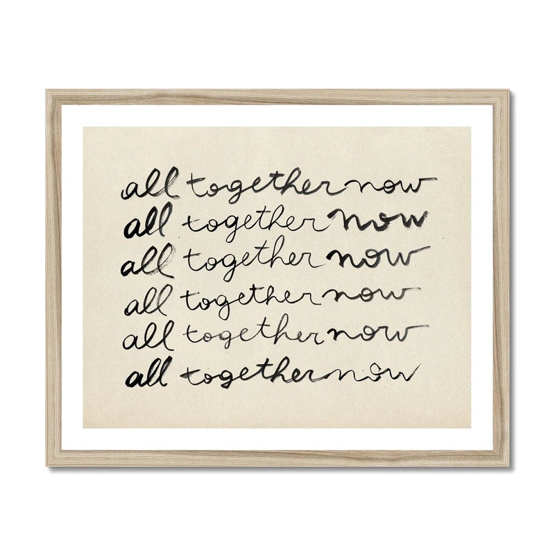 All Together Now | Framed Art Print 14″X11″ Natural Oak